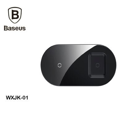Baseus Simple 2 in 1 Qi Wireless Charger (WXJK-01) – Black