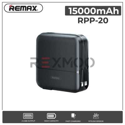 rexmoo Remax RPP-20 15000mAh Large Capacity QC3.0+PD18W Fast Charging Power Bank