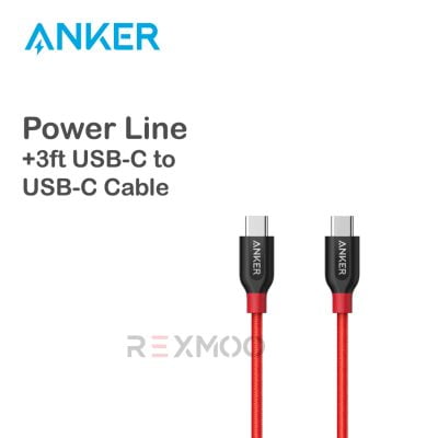 rexmoo Anker Powerline +3ft USB- C to USB-C Cable