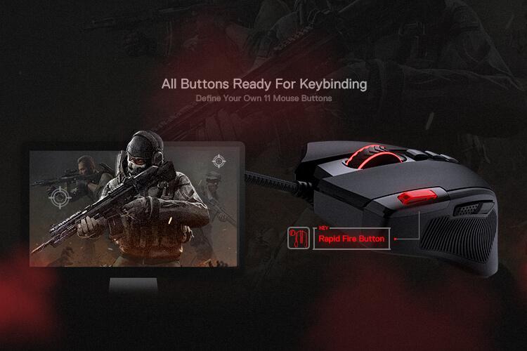 rexmoo Redragon M612 Predator RGB Gaming Mouse