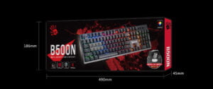 Rexmoo A4 Tech Bloody B500N Mecha Like Gaming Keyboard Grey