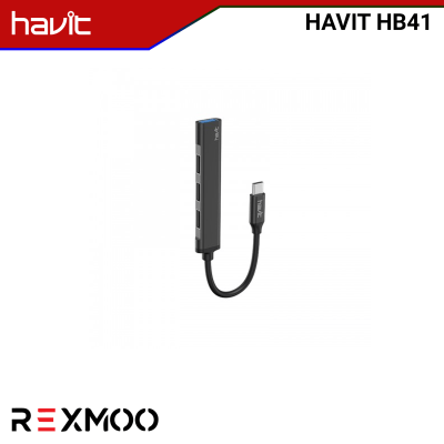 Rexmoo Havit HV-HB41 4 Port Type C Aluminium Alloy HUB