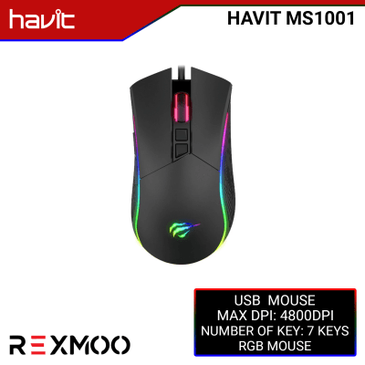 rexmoo Havit Gamenote HV-MS1001 RGB Backlit Programmable Gaming Mouse
