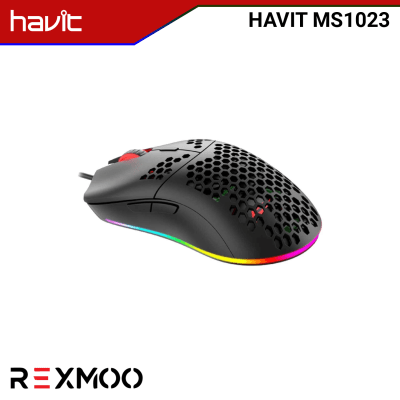 rexmoo Havit GAMENOTE MS1023 RGB Backlit Programmable USB Gaming Mouse Black