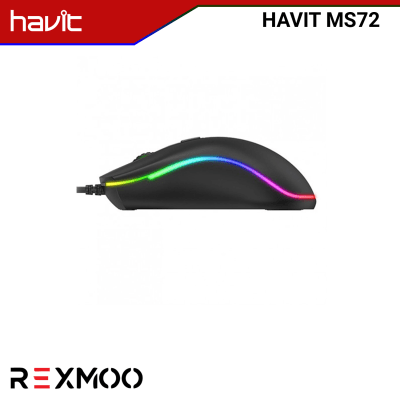 Rexmoo Havit MS72 Cool RGB LED USB Gaming Mouse Black