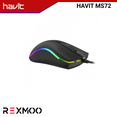 Rexmoo Havit MS72 Cool RGB LED USB Gaming Mouse Black