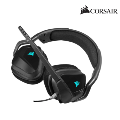 Rexmoo Corsair Head Phone Void RGB Elite USB Premium With 7.1 Surround Sound Carbon
